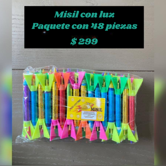 msilín de luz 1 paquete con 48 pz.