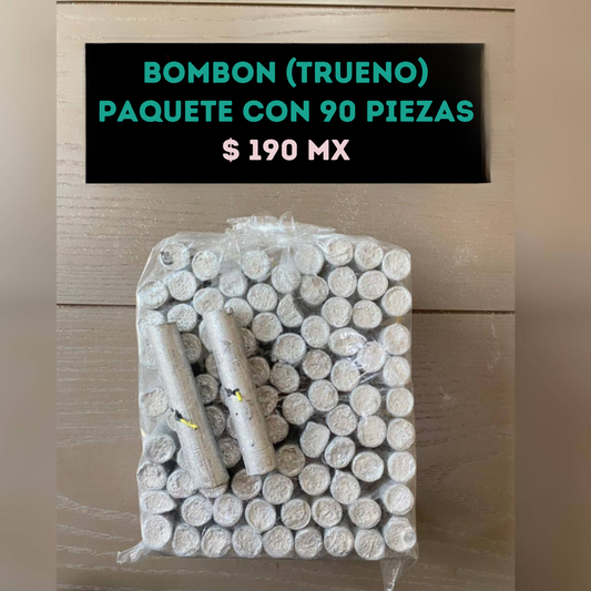 BOMBÓN TRUENO 1 Paq. CON 90 Pz.